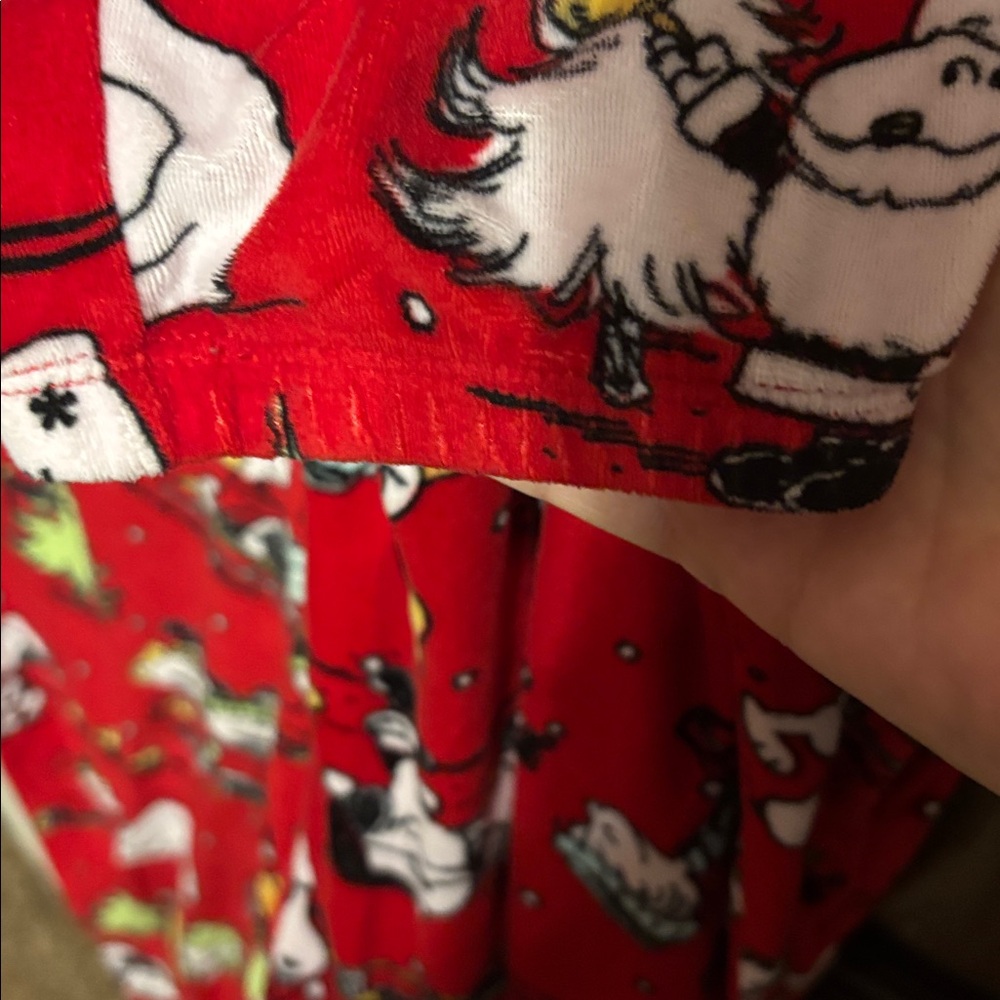 Peanuts Brilliant Red Sleepwear winter Christmas pj pants size xl(16-18) - Picture 7 of 8